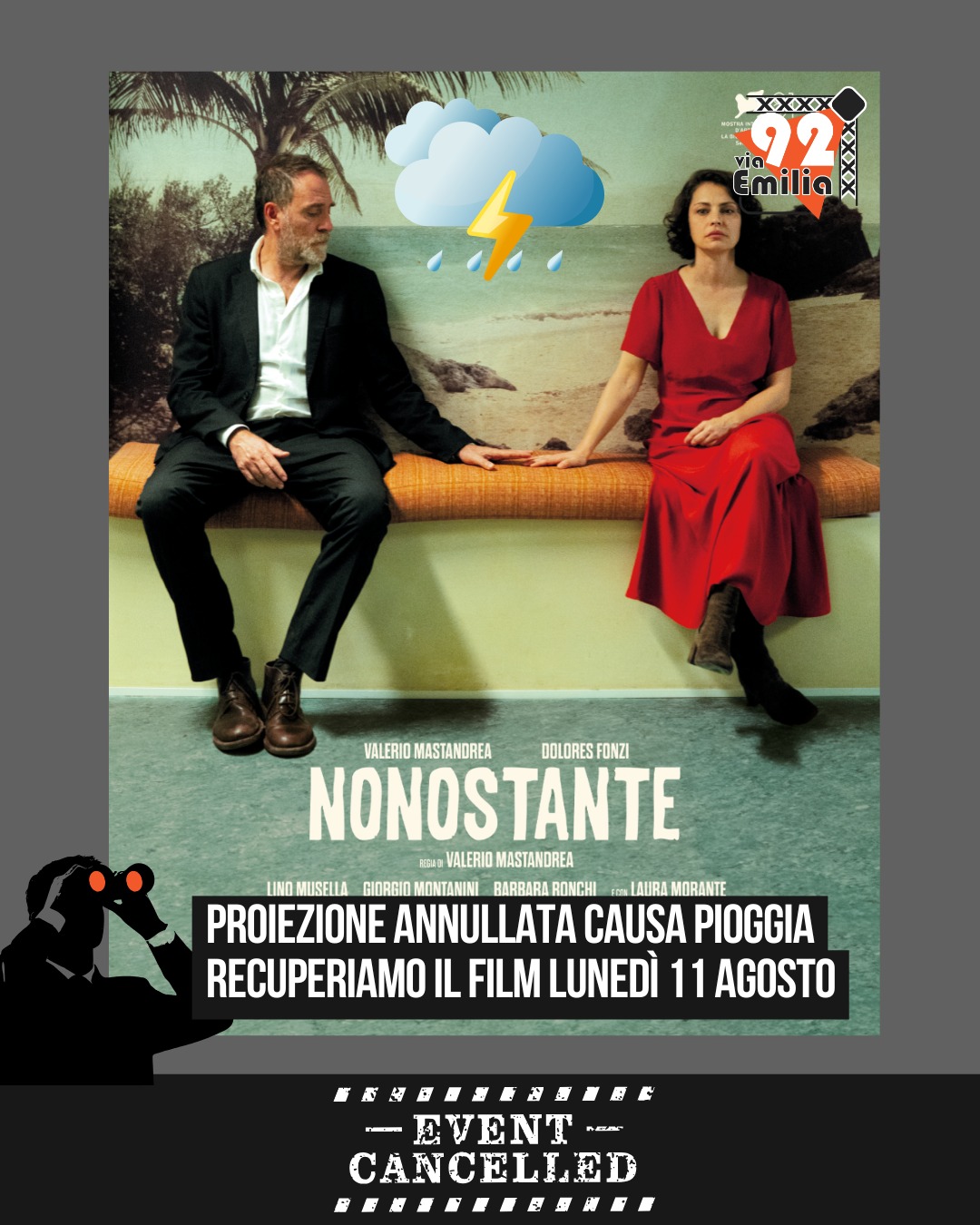 PROIEZIONE ANNULLATA CAUSA MALTEMPO 